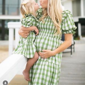 Jessakae mommy & me orchard green dresses size small and 2-3 year (TWO ITEMS)